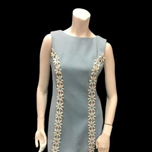 Vintage 1960s Blue Daisy Chain GoGo Mini Dress